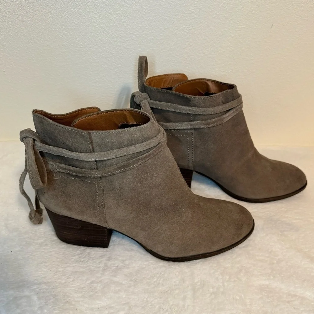 Dolce Vita Tan Suede Leather Ankle Booties Size 10